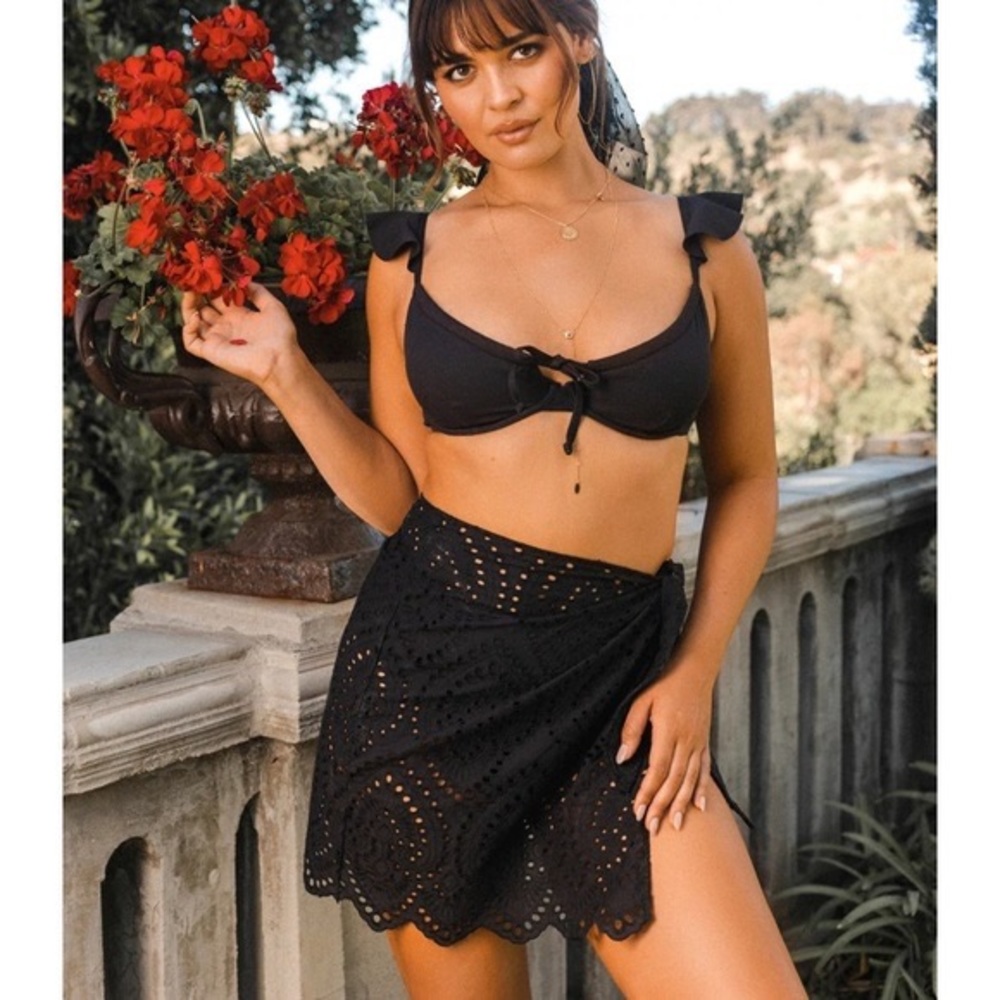 NWT Toluca Swim Claudia Mini Black Lace Coverup